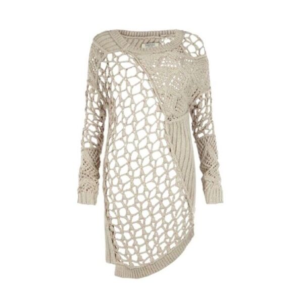 All Saints Hand Crochet Summer Court dress in Sand sz 4 US 8 UK - Picture 11 of 11